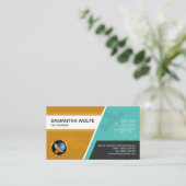 兵站学輸送の押印のスタイリッシュなコラム 名刺 (スタンド正面)