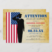 兵素朴士行きパーティー遠くに発表 招待状 (正面/裏面)