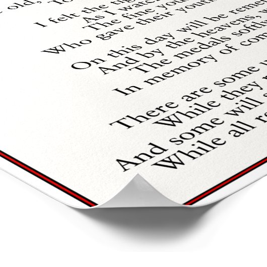 兵隊たちが16" x 11"行進しているのを見た ポスター (角)