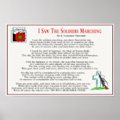 兵隊たちが16" x 11"行進しているのを見た ポスター (正面)