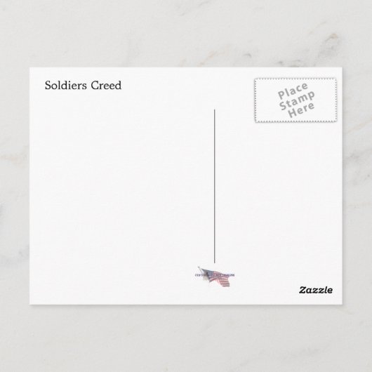 兵隊の信条 ポストカード (裏面)
