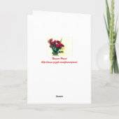 『兵隊の少年がバレンタインカードを勇敢に素晴らしヴィンテージを守る』 シーズンカード (裏面)