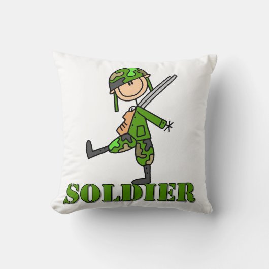 兵隊棒人間 クッション (正面)