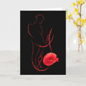 兵隊 赤いケシの花 軍事記念品 退役軍人の日 カード (黄色い花)