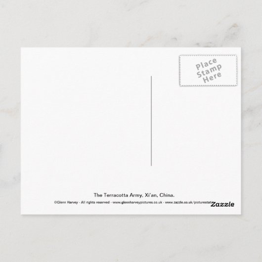 兵馬俑 ポストカード (裏面)