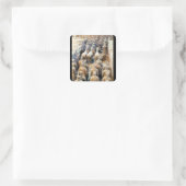 兵馬俑、秦、紀元前210年 スクエアシール (バッグ)