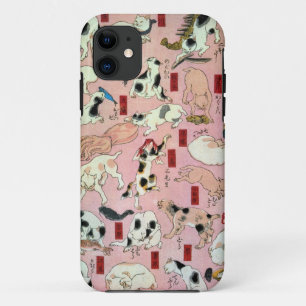 其のまま地口猫飼好五十三疋の(の上の)、国芳猫(1)、Kuniyoshi、Ukiyo-e iPhone 11 ケース