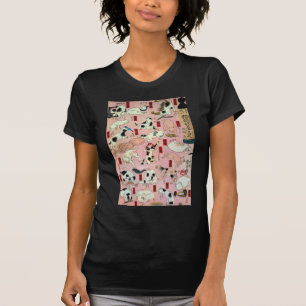 其のまま地口猫飼好五十三疋の(の上の)、国芳猫(1)、Kuniyoshi、Ukiyo-e Tシャツ