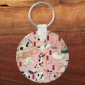 其のまま地口猫飼好五十三疋(上)、国芳猫(1)、国芳、浮世絵 キーホルダー (正面)