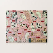 其のまま地口猫飼好五十三疋(上)、国芳猫(1)、国芳、浮世絵 ジグソーパズル (横)