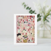 其のまま地口猫飼好五十三疋(中)、国芳猫(2)、国芳、浮世絵 ポストカード (スタンド正面)