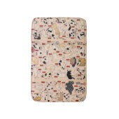 其のまま地口猫飼好五十三疋,国芳猫，国芳，浮世絵 バスマット (正面縦)