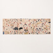 其のまま地口猫飼好五十三疋、国芳猫、Kuniyoshi、Ukiyo-e ヨガマット (裏面(横))