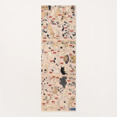 其のまま地口猫飼好五十三疋、国芳猫、Kuniyoshi、Ukiyo-e ヨガマット (正面)