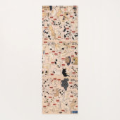 其のまま地口猫飼好五十三疋、国芳猫、Kuniyoshi、Ukiyo-e ヨガマット (裏面)