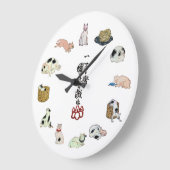 其のまま地口猫飼好五十三疋、国芳猫、Kuniyoshi、Ukiyo-e ラージ壁時計 (傾斜)