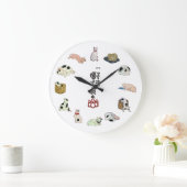 其のまま地口猫飼好五十三疋、国芳猫、Kuniyoshi、Ukiyo-e ラージ壁時計 (ホーム)