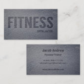 具体的でフェイクな凸版印刷のフィットネスのパーソナルトレーナー 名刺 (正面/裏面)