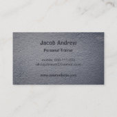 具体的でフェイクな凸版印刷のフィットネスのパーソナルトレーナー 名刺 (裏面)