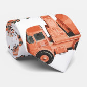 具体的なオレンジセメントのおもちゃのトラック ネクタイ (ロール)