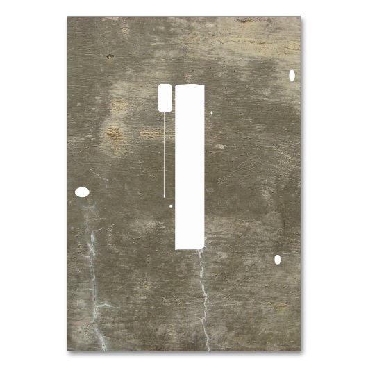 具体的なテーブル数の落書きのステンシル テーブルナンバー (正面)