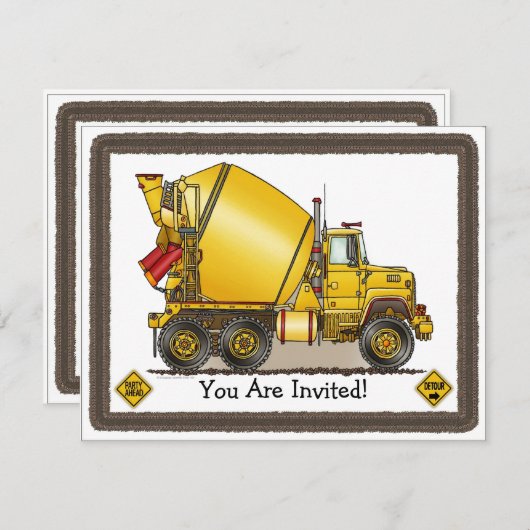 具体的なトラックはパーティの招待状をからかいます 招待状 (正面/裏面)