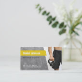 具体的なフィットネスのパーソナルトレーナーの写真 名刺 (スタンド正面)