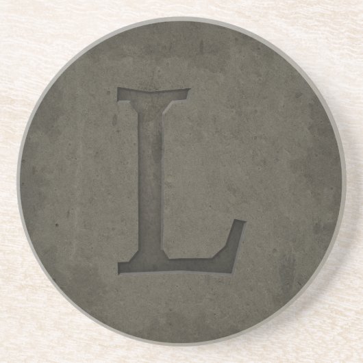 具体的なモノグラムの手紙L コースター (正面)