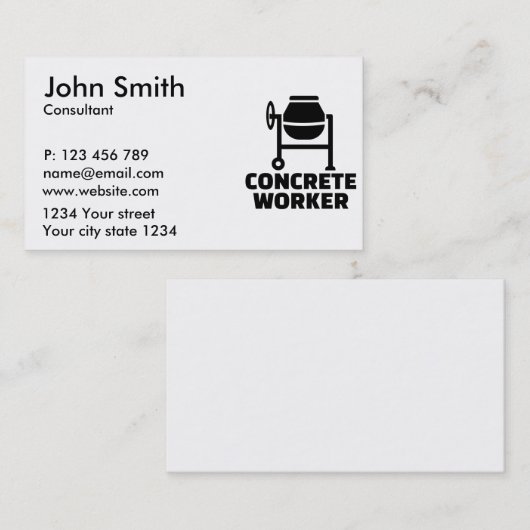 具体的な労働者 名刺 (正面/裏面)