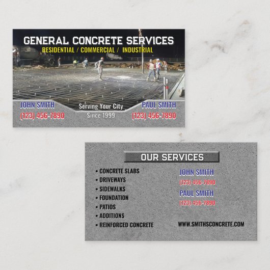 具体的な名刺 名刺 (正面/裏面)