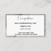 具体的な石 名刺 (裏面)