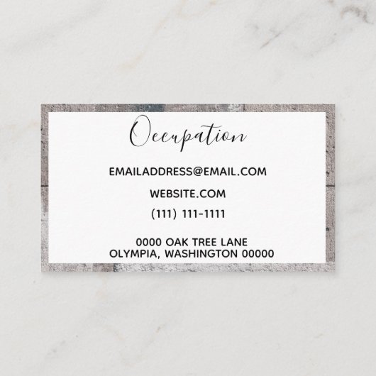 具体的な石 名刺 (裏面)