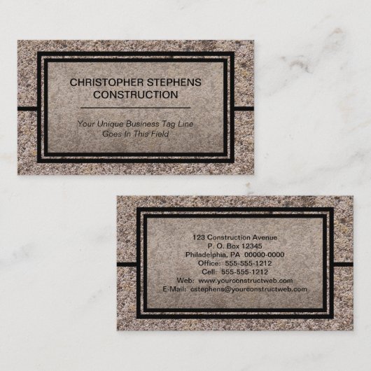 具体的素朴建築事業 名刺 (正面/裏面)