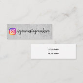 具体的素朴Instagramソーシャルメディア スキニー名刺 (正面/裏面)