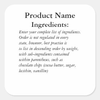 具材のみコテージ法ステッカーラベル スクエアシール