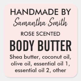 具材シンプル体バター製品ラベル スクエアシール