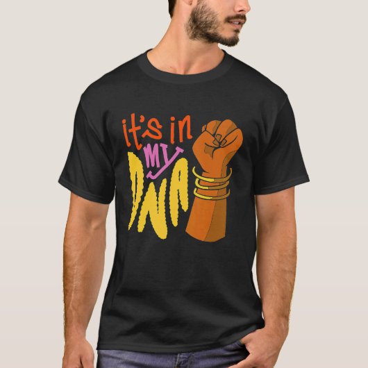 典型的なアフリカ系アメリカ誇りを持った人の拳BLM Tシャツ (正面)