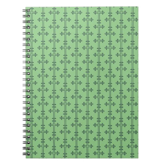 典型的なキリスト教の十字架 ノートブック (正面)
