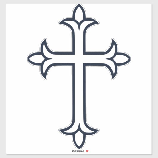 典型的なキリスト教十字架 シール (シート)