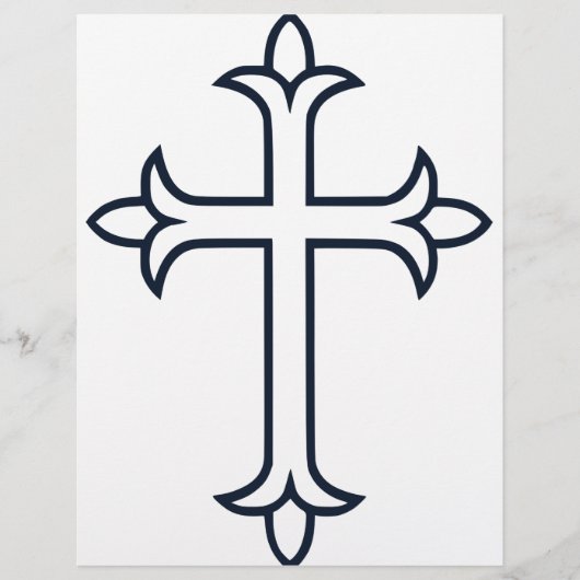 典型的なキリスト教十字架 チラシ (正面)