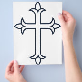 典型的なキリスト教十字架 チラシ (手)