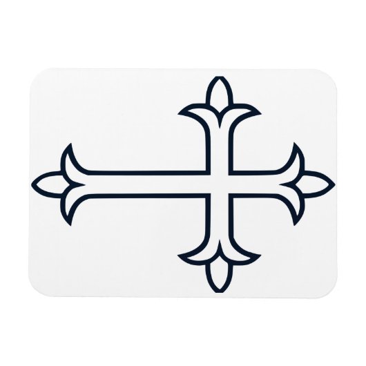 典型的なキリスト教十字架 マグネット (横)