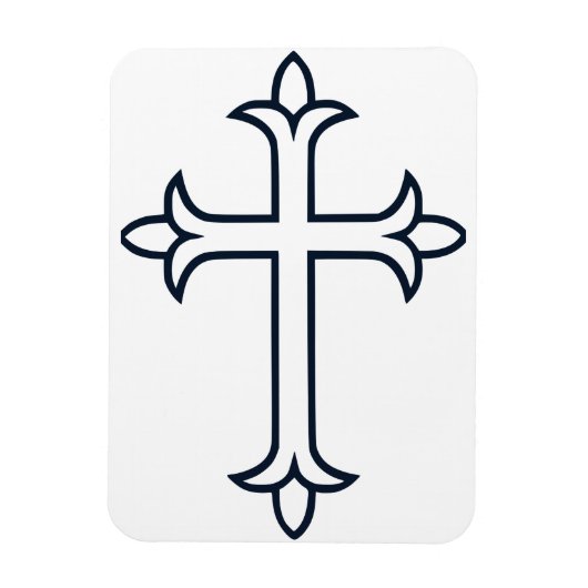 典型的なキリスト教十字架 マグネット (縦)