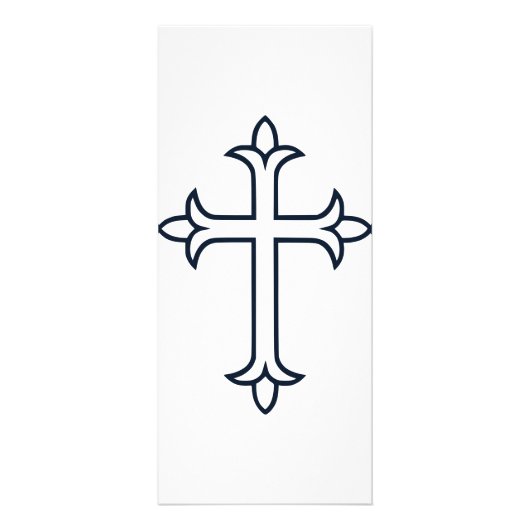 典型的なキリスト教十字架 ラックカード (正面)