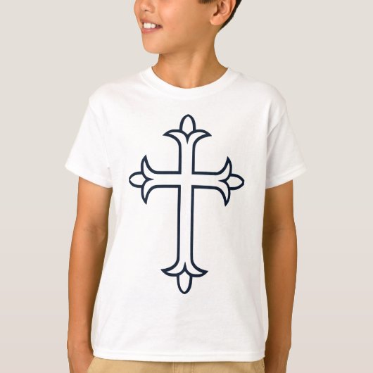 典型的なキリスト教十字架 Tシャツ (正面)
