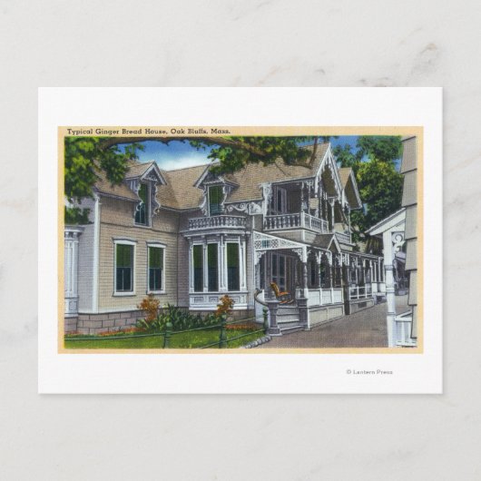 典型的なジンジャーパンの家の外観 ポストカード (正面)