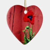 典型的なスウェーデンのファルン赤 セラミックオーナメント (右)