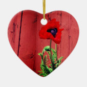典型的なスウェーデンのファルン赤 セラミックオーナメント (正面)