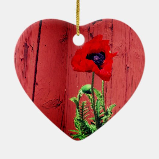 典型的なスウェーデンのファルン赤 セラミックオーナメント (裏面)