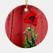 典型的なスウェーデンのファルン赤 セラミックオーナメント (正面)